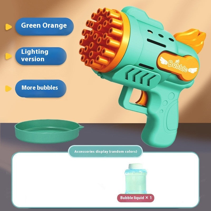 Porous Bubble Gun Handheld Electric Bubble Maker Children's Toys