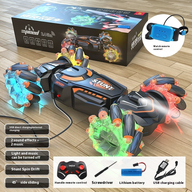 24g Charging Stunt Double-sided Car RC Gesture Remote Control Car Toy