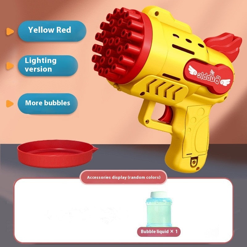 Porous Bubble Gun Handheld Electric Bubble Maker Children's Toys
