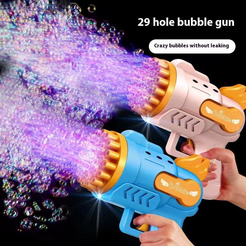 Porous Bubble Gun Handheld Electric Bubble Maker Children's Toys
