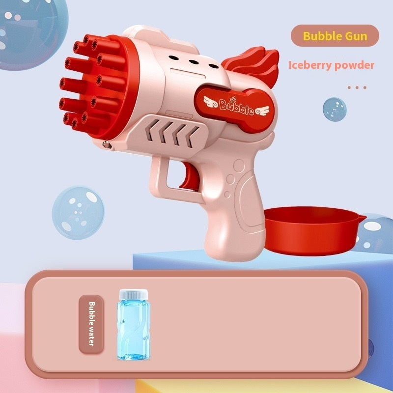 Porous Bubble Gun Handheld Electric Bubble Maker Children's Toys