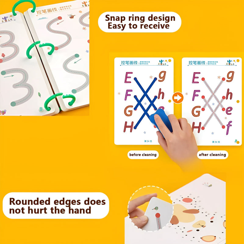 Workbook Set For Kids – Mastering Lines, Shapes, And Patterns In Handwriting And Drawing