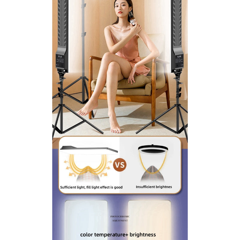 RL-100 Studio LED Light Panel – Adjustable Color Temperature & Brightness with Remote Control