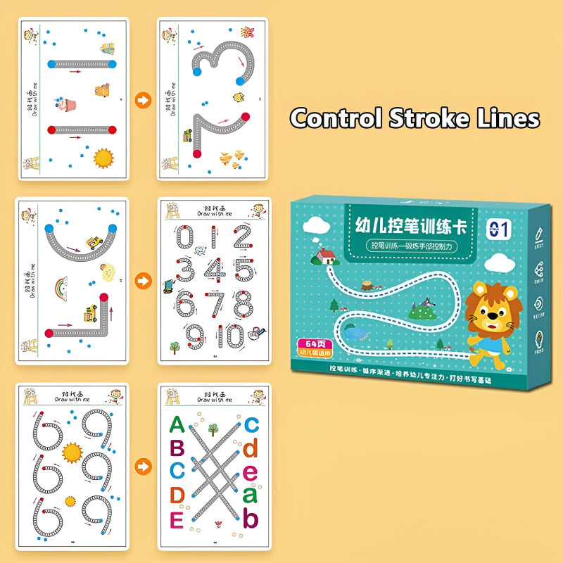 Workbook Set For Kids – Mastering Lines, Shapes, And Patterns In Handwriting And Drawing