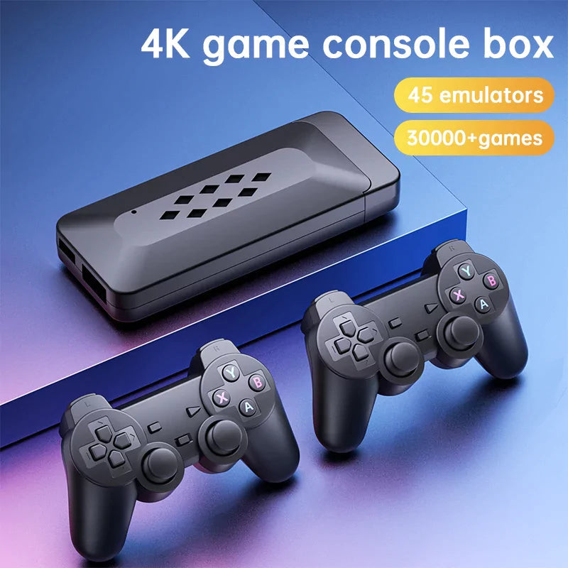 Plug & Play M33 4K Retro GameStick: 64GB, 33,000+ Games w/ Dual Wireless Controllers & 9 Emulators