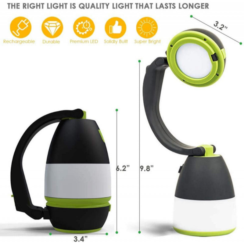 Rechargeable Camping Lantern With Flashlight And Power Bank