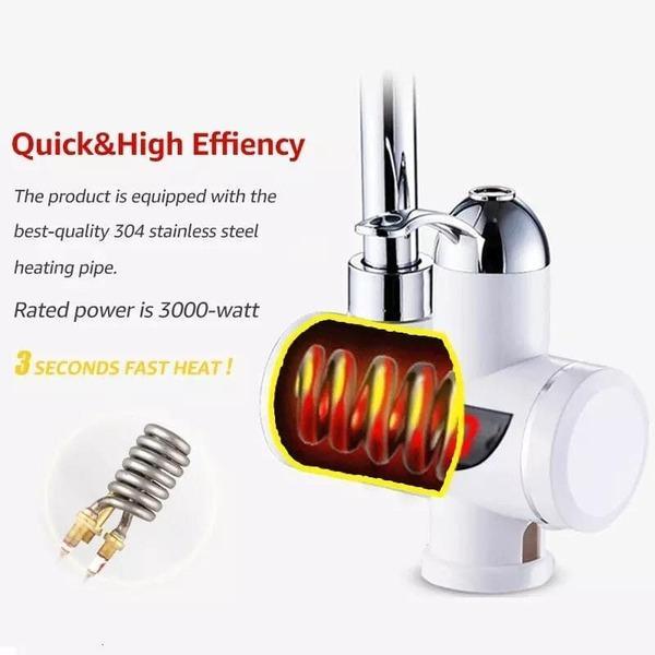 PORTABLE & RECHARGEABLE Electric HEATER WATER FAUCET WITH SHOWER