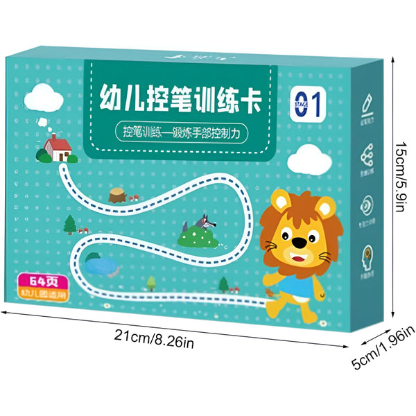 Workbook Set For Kids – Mastering Lines, Shapes, And Patterns In Handwriting And Drawing